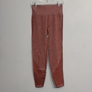 PINK Victoria’s Secret High-Waisted Seamless Yoga Leggings Rust Orange Medium